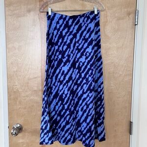 Mango A-Line Skirt in Blue tie dye Pattern